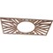Ekena Millwork Hoover Wood Fretwork Pierced Ceiling Medallion, Walnut, 22"W x 11"H x 8 1/8"ID x 3/8"T CMWP22X11X0375HOWA - alternate 4